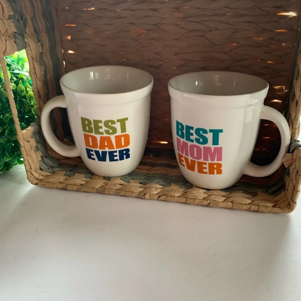 Natural Life Ceramic Mug‎ Set, Mom and Dad,